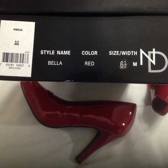 NEW Red Stiletto 4" High Heels Peep Toe Patent Shine 6.5M New Directions Bella - Picture 8 of 9